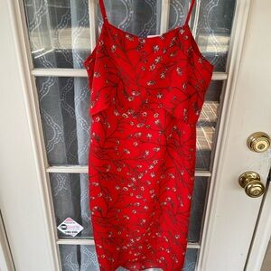 🌺 Tabitha Webb Red Floral Slip Dress | Size US 4 🌺
